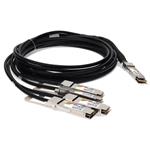 Picture of MSA and TAA Compliant 400GBase-CU QSFP-DD 400G to 4xQSFP56 100G PAM-4 Direct Attach Cable (Passive Twinax, 1m)
