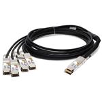 Picture of MSA and TAA Compliant 400GBase-CU QSFP-DD 400G to 4xQSFP56 100G PAM-4 Direct Attach Cable (Passive Twinax, 1m)