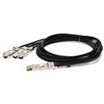 Picture of MSA and TAA Compliant 400GBase-CU QSFP-DD 400G to 4xQSFP56 100G PAM-4 Direct Attach Cable (Passive Twinax, 2m)