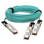 Picture of MSA and TAA 200GBase-AOC QSFP56 to 2xQSFP56 DSP Active Optical Cable (850nm, MMF, 31m)