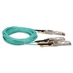 Picture of MSA and TAA Compatible 400GBase-AOC QSFP-DD to 2xQSFP56 Active Optical Cable (850nm, MMF, 1m)