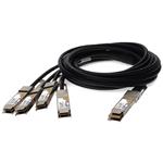 Picture of Cisco® QDD-4ZQ100-CU2-5M Compatible TAA Compliant 400GBase-CU QSFP-DD 400G to 4xQSFP56 100G PAM-4 Direct Attach Cable (Passive Twinax, 2.5m)
