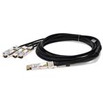 Picture of Cisco QDD-4ZQ100-CU3M Compatible TAA Compliant 400GBase-CU QSFP-DD 400G to 4xQSFP56 100G PAM-4 Direct Attach Cable (Passive Twinax, 3m)