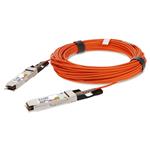 Picture of MSA and TAA Compliant 40GBase-AOC QSFP+ to QSFP+ Orange Active Optical Cable (850nm, MMF, 25m)