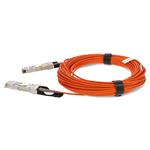 Picture of MSA and TAA Compliant 40GBase-AOC QSFP+ to QSFP+ Orange Active Optical Cable (850nm, MMF, 25m)