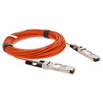 Picture of MSA and TAA Compliant 40GBase-AOC QSFP+ to QSFP+ Orange Active Optical Cable (850nm, MMF, 25m)