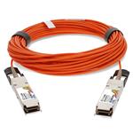 Picture of MSA and TAA Compliant 40GBase-AOC QSFP+ to QSFP+ Orange Active Optical Cable (850nm, MMF, 25m)