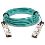 Picture of Fortinet® Compatible TAA 40GBase-AOC QSFP+ to QSFP+ Active Optical Cable (850nm, MMF, 40m)