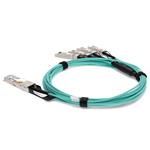 Picture of Extreme Networks® Compatible TAA 40GBase-AOC QSFP+ to 4xSFP+ Active Optical Cable (850nm, MMF, 3m)
