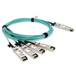 Picture of Huawei® Compatible TAA 40GBase-AOC QSFP+ to 4xSFP+ Active Optical Cable (850nm, MMF, 3m)
