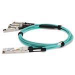 Picture of Huawei® Compatible TAA 40GBase-AOC QSFP+ to 4xSFP+ Active Optical Cable (850nm, MMF, 5m)