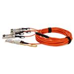 Picture of MSA and TAA Compliant 40GBase-AOC QSFP+ to 4xSFP+ Orange Active Optical Cable (850nm, MMF, 5m)