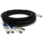 Picture of Alcatel-Lucent Nokia® Compatible TAA 40GBase-CU QSFP+ to 4xSFP+ Direct Attach Cable (Passive Twinax, 2m)