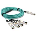 Picture of Cisco® Compatible TAA Compliant 40GBase-AOC QSFP+ to 4xSFP+ Active Optical Cable (850nm, MMF, 45m)