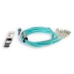 Picture of Cisco® QSFP-40G-SR4-S Compatible TAA 40GBase-SR4 QSFP Transceiver with 3m breakout (MMF, 850nm, 3m)