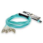 Picture of Cisco® QSFP-40G-SR4-S Compatible TAA 40GBase-SR4 QSFP Transceiver with 3m breakout (MMF, 850nm, 3m)