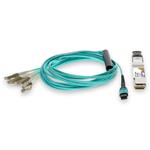 Picture of Cisco® QSFP-40G-SR4-S Compatible TAA 40GBase-SR4 QSFP Transceiver with 3m breakout (MMF, 850nm, 3m)