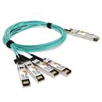 Picture of MSA and TAA 100GBase-AOC QSFP28 to 4xSFP28 Active Optical Cable (850nm, MMF, 2m)