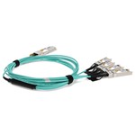 Picture of Extreme Networks® Compatible TAA 100GBase-AOC QSFP28 to 4xSFP28 Active Optical Cable (850nm, MMF, 3m)