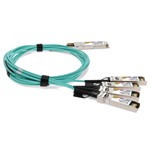 Picture of Siemon® Compatible TAA 100GBase-AOC QSFP28 to 4xSFP28 Active Optical Cable (850nm, MMF, 3m)