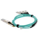 Picture of Palo Alto Networks® Compatible TAA 100GBase-AOC QSFP28 to 4xSFP28 Active Optical Cable (850nm, MMF, 5m)