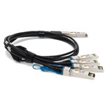 Picture of Alcatel-Lucent Nokia® Compatible TAA 100GBase-CU QSFP28 to 4xSFP28 Direct Attach Cable (Passive Twinax, 2m)
