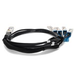 Picture of MSA and TAA Compliant 100GBase-CU QSFP28 to 4xSFP28 Plenum Direct Attach Cable (Passive Twinax, 3m)