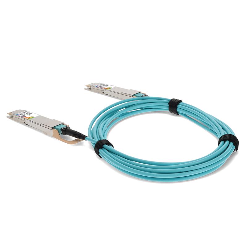 Picture of MSA and TAA 400GBase-AOC QSFP-DD to QSFP-DD Active Optical Cable (850nm, MMF, 13m)