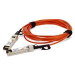 Picture of MSA and TAA Compliant 10GBase-AOC SFP+ to SFP+ OFNP (Plenum-rated) Orange Active Optical Cable (850nm, MMF, 3m)