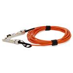 Picture of MSA and TAA Compliant 10GBase-AOC SFP+ to SFP+ OFNP (Plenum-rated) Orange Active Optical Cable (850nm, MMF, 3m)