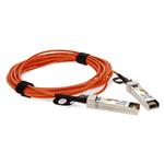 Picture of MSA and TAA Compliant 10GBase-AOC SFP+ to SFP+ OFNP (Plenum-rated) Orange Active Optical Cable (850nm, MMF, 3m)