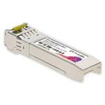 Picture of MSA and TAA 10GBase-BX SFP+ Transceiver (SMF, 1550nmTx/1490nmRx, 100km, LC, DOM)