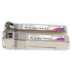 Picture of 1 Pair of Ubiquiti® UF-SM-10G-S Compatible TAA 10GBase-BX SFP+ Transceiver (SMF, 1270nmTx/1330nmRx and 1330nmTx/1270nmRx, 10km, LC, DOM)