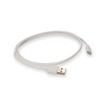 Picture of Apple Computer® MD818AM/A Compatible 1.0m (3.3ft) USB A 2.0 Male to Lightning Male White Cable