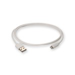 Picture of Apple Computer® MD818AM/A Compatible 1.0m (3.3ft) USB A 2.0 Male to Lightning Male White Cable