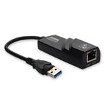 Picture of USB A 3.0 Male to RJ-45 Female Gray & Black Adapter