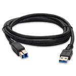 Picture of 10ft USB A 3.0 Male to USB B 3.0 Male Black Cable