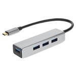 Picture of 8in USB C Male to 4xUSB A 3.0 Female Hub with Aluminum Housing