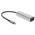 Picture of 8in USB C Male to 4xUSB A 3.0 Female Hub with Aluminum Housing