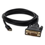 Picture of 6ft USB-C 3.1 to DVI-D Dual Link (24+1 pin) Male to Male Black Cable