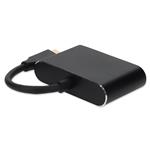 Picture of 8in USB-C Male to HDMI (4K), VGA Female Hub with Aluminum Housing