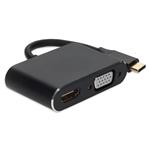 Picture of 8in USB-C Male to HDMI (4K), VGA Female Hub with Aluminum Housing