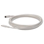 Picture of 2.0m (6.6ft) USB C 3.1 Male to Lightning Male Sync and Charge White Cable