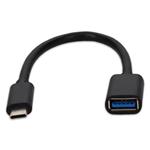Picture of USB C 3.1 Male to USB A 3.0 Female Black Adapter