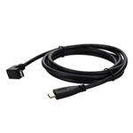 Picture of 6ft USB C 3.1 Male to USB C 3.1 Male Right Angled Black Cable