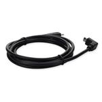 Picture of 6ft USB C 3.1 Male to USB C 3.1 Male Right Angled Black Cable
