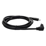 Picture of 6ft USB C 3.1 Male to USB C 3.1 Male Right Angled Black Cable