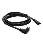 Picture of 6ft USB C 3.1 Male to USB C 3.1 Male Right Angled Black Cable