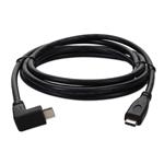 Picture of 6ft USB C 3.1 Male to USB C 3.1 Male Right Angled Black Cable