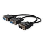 Picture of VGA Male to 2xVGA Female Black Adapter For Resolution Up to 1920x1200 (WUXGA)
